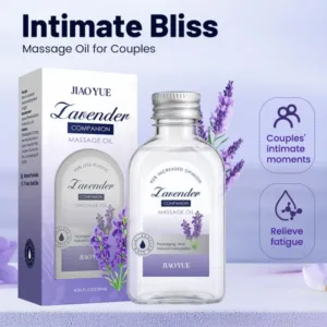 Lavender Aromatherapy Massage Oil – Relaxing Full Body Wellness Oil for Couples – Vegan Smooth Glide Formula – 120ml